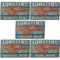 Lobsters Maine Cities Rustic Decal