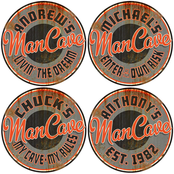 Personalized Man Cave Decal Distressed
