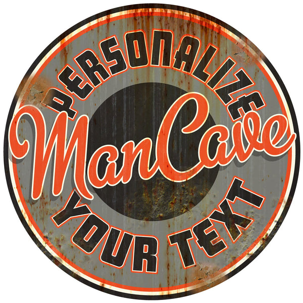 Personalized Man Cave Decal Distressed