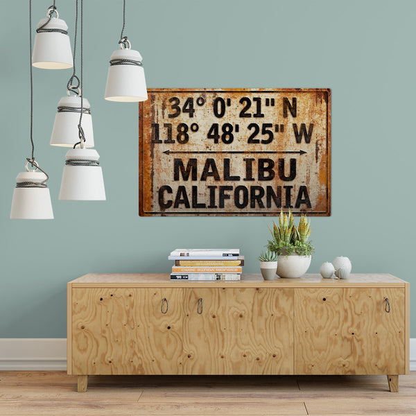 California Cities Latitude Longitude Sign