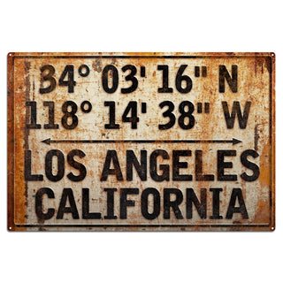 California Cities Latitude Longitude Sign