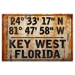 Florida Cities Latitude Longitude Sign