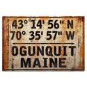 Maine Cities Latitude Longitude Sign