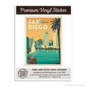 San Diego California Mini Vinyl Sticker