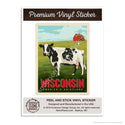 Wisconsin Americas Dairyland Cow Mini Vinyl Sticker