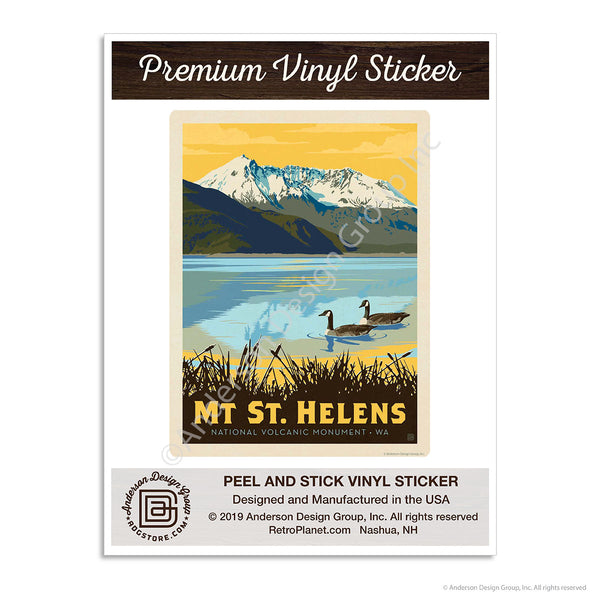 Mount St. Helens Washington Mini Vinyl Sticker
