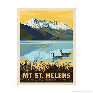 Mount St. Helens Washington Mini Vinyl Sticker