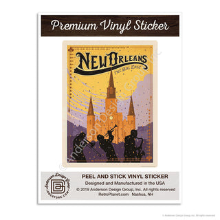New Orleans Louisiana Mardi Gras Mini Vinyl Sticker