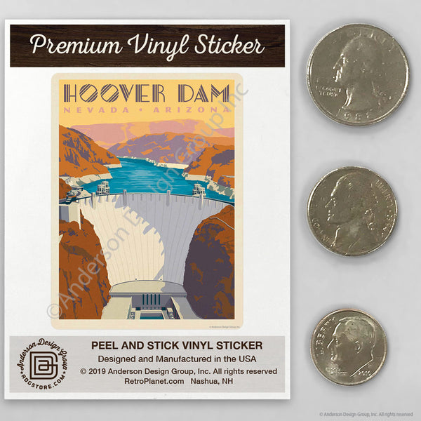 Hoover Dam Nevada Arizona Mini Vinyl Sticker