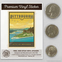 Pittsburgh Pennsylvania City of Bridges Mini Vinyl Sticker