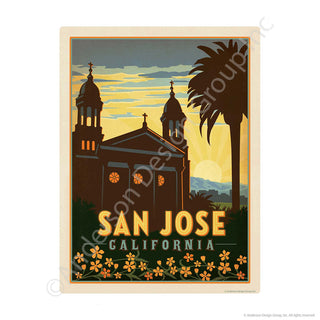 San Jose California Cathedral Basilica Mini Vinyl Sticker