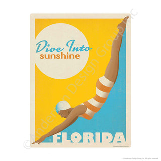 Florida Dive Into Sunshine Mini Vinyl Sticker