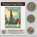 Chicago Illinois Windy City Mini Vinyl Sticker