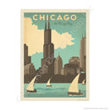 Chicago Illinois Windy City Mini Vinyl Sticker