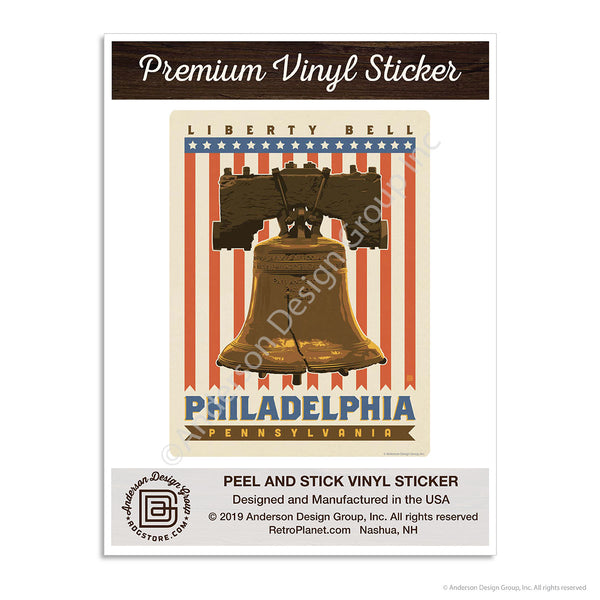 Philadelphia Pennsylvania Liberty Bell Mini Vinyl Sticker