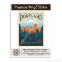 Portland Oregon City Of Roses Mini Vinyl Sticker