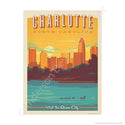 Charlotte North Carolina Queen City Mini Vinyl Sticker