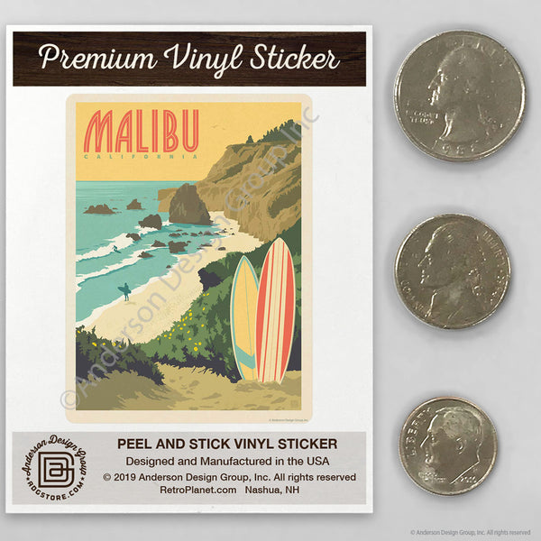 Malibu California Mini Vinyl Sticker