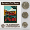 Vermont Covered Bridge Mini Vinyl Sticker