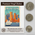 Boston Massachusetts Mini Vinyl Sticker