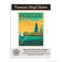 Chicago Illinois Lakefront Mini Vinyl Sticker