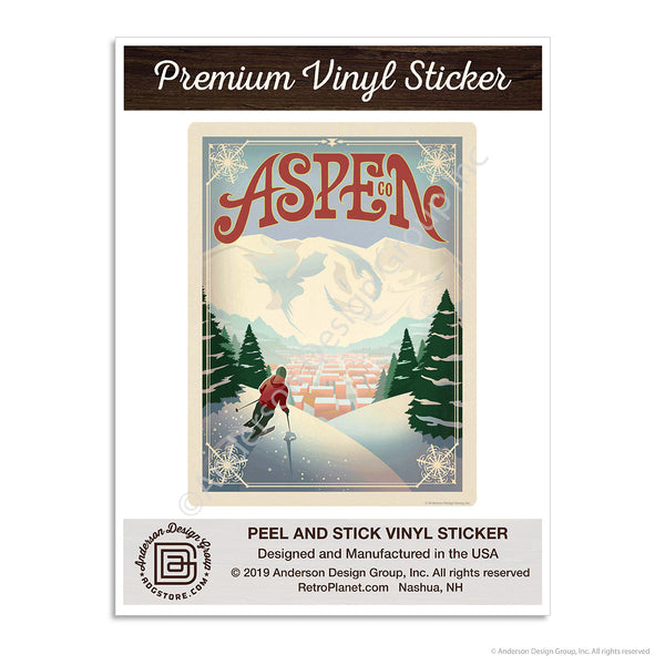 Aspen Colorado Mini Vinyl Sticker