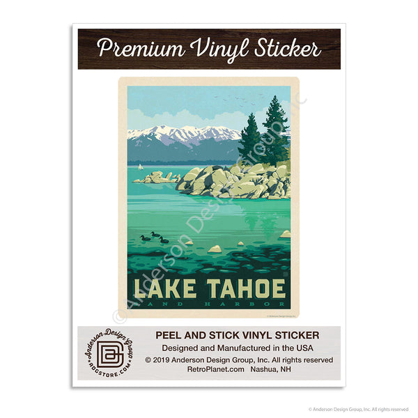 Lake Tahoe Nevada Sand Harbor Mini Vinyl Sticker