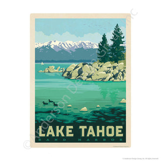 Lake Tahoe Nevada Sand Harbor Mini Vinyl Sticker