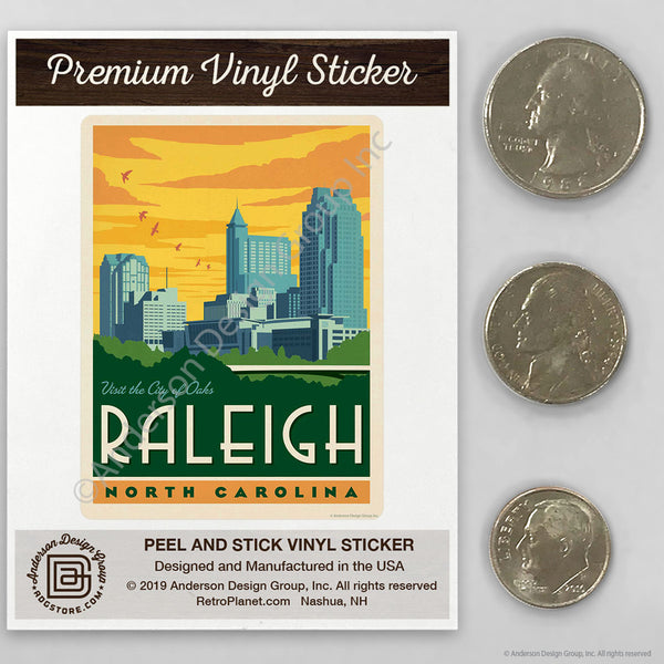 Raleigh North Carolina Mini Vinyl Sticker