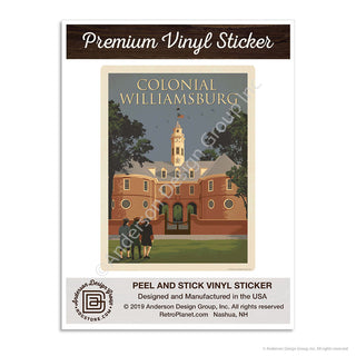 Colonial Williamsburg Virginia Mini Vinyl Sticker