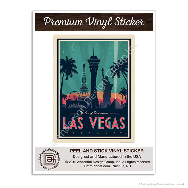 Las Vegas Nevada Skyline Mini Vinyl Sticker