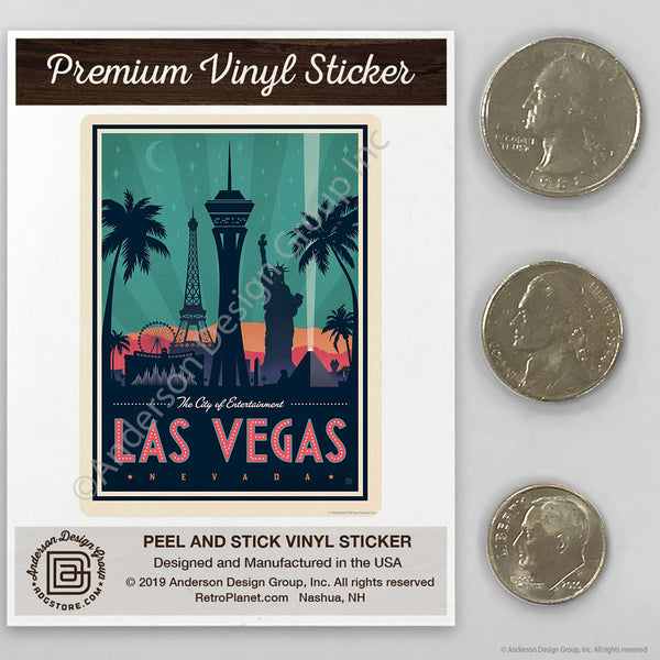 Las Vegas Nevada Skyline Mini Vinyl Sticker