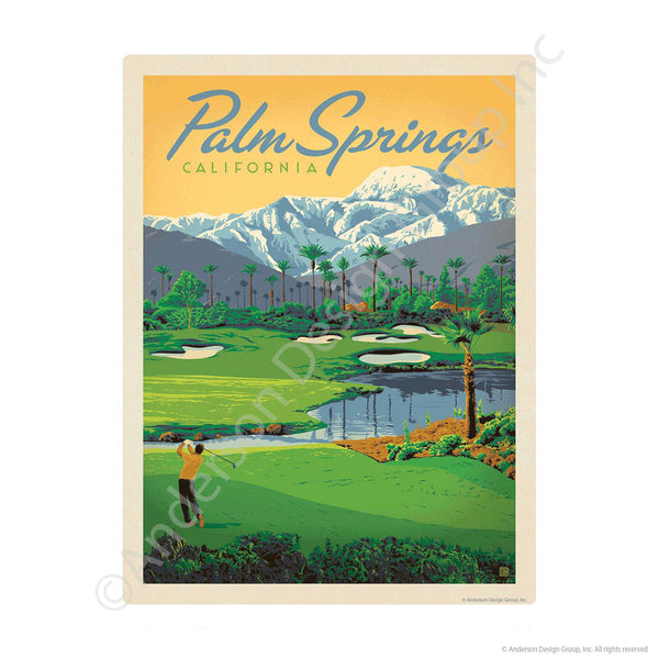 Palm Springs California Golf Mini Vinyl Sticker