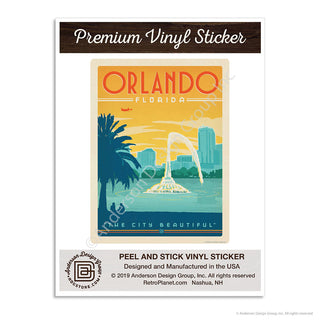 Orlando Florida Mini Vinyl Sticker