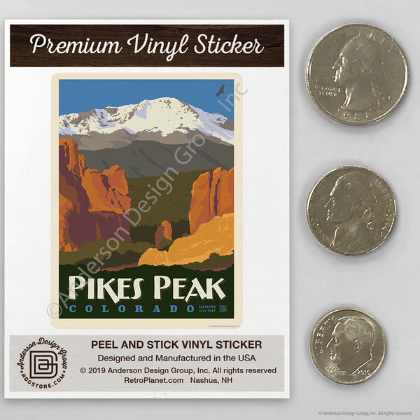 Pikes Peak Colorado Mini Vinyl Sticker
