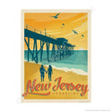 New Jersey Shoreline Mini Vinyl Sticker