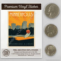 Minneapolis Minnesota Spoonbridge and Cherry Mini Vinyl Sticker