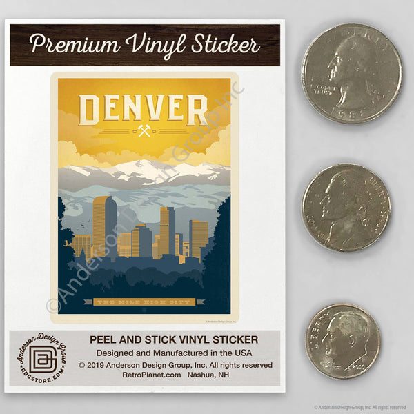 Denver Colorado Mile High City Mini Vinyl Sticker