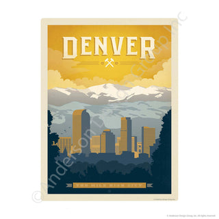 Denver Colorado Mile High City Mini Vinyl Sticker