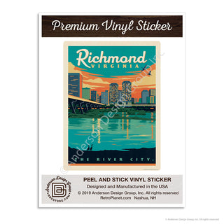 Richmond Virginia River City Mini Vinyl Sticker