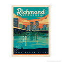 Richmond Virginia River City Mini Vinyl Sticker