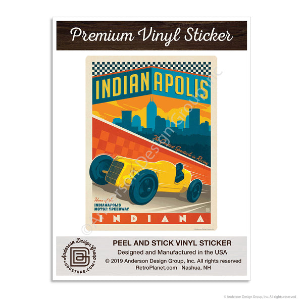Indianapolis Motor Speedway Indiana Mini Vinyl Sticker