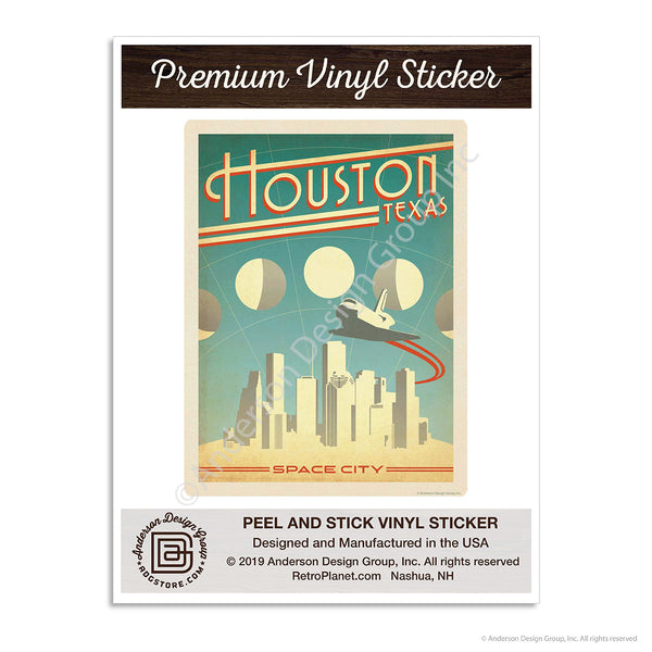Houston Texas Space City Mini Vinyl Sticker