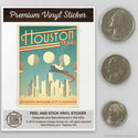 Houston Texas Space City Mini Vinyl Sticker