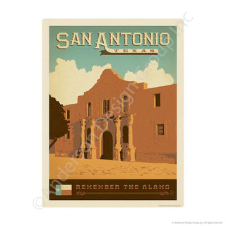 San Antonio Texas Remember the Alamo Mini Vinyl Sticker