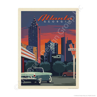 Atlanta Georgia Varsity Drive In Mini Vinyl Sticker