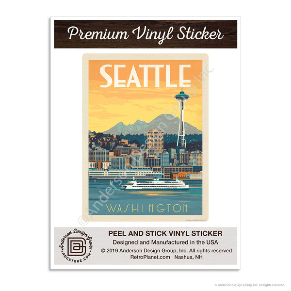 Seattle Washington Mini Vinyl Sticker