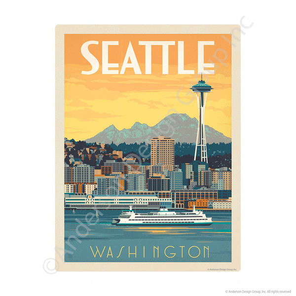 Seattle Washington Mini Vinyl Sticker