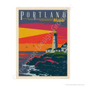 Portland Maine Lighthouse Mini Vinyl Sticker