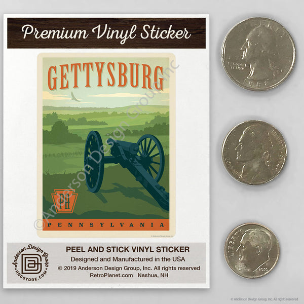 Gettysburg Pennsylvania Mini Vinyl Sticker